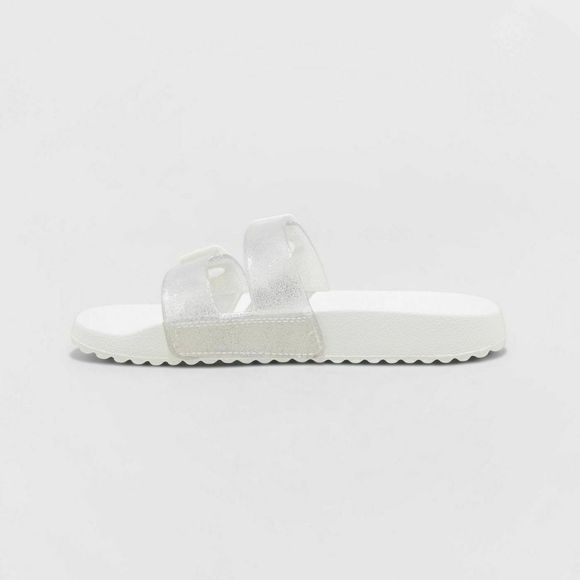 Cat & Jack Marlo Blown EVA Footbed Sandals White 1 - Picture 2 of 4